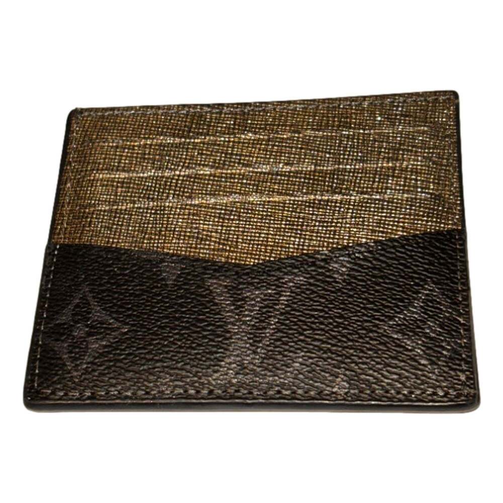 Louis Vuitton Card Holder Black Silver Glitter Classic